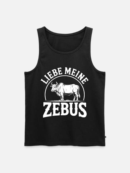 Love My Zebus Logo - Men's Premium Organic Tank Top - black