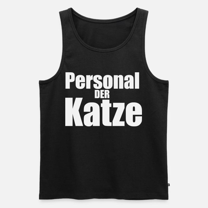 Personal-der-katze - Männer Premium Bio Tank Top - Schwarz