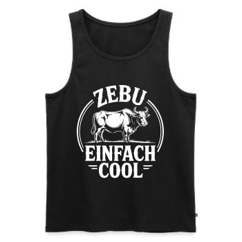 Zebu just cool - Men's Premium Organic Tank Top - black - Front - AI Model Male 178 light (178cm)
