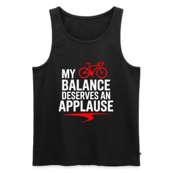 Professional Bicycle Acrobatics Performance Art  - Men's Premium Organic Tank Top - black - Front - AI Model Male 178 light (178cm)