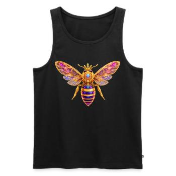 Queen Bee Bienenkönigin - Men's Premium Organic Tank Top - black - Front - AI Model Male 178 light (178cm)