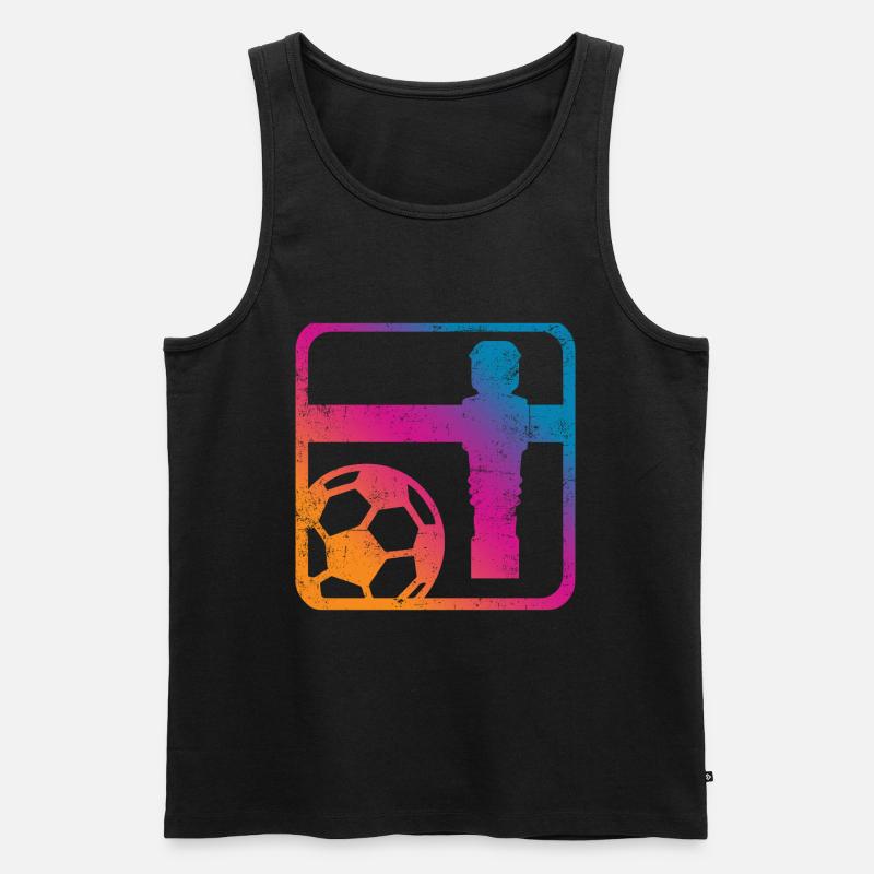 Tischfußball - Männer Premium Bio Tank Top - Schwarz