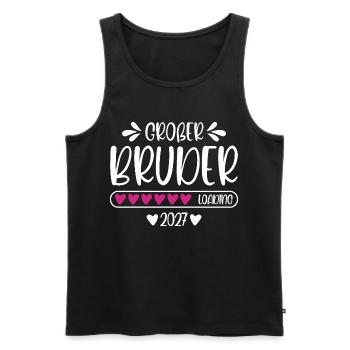 Big Brother 2027 loading - Men's Premium Organic Tank Top - black - Front - Michal (187cm)