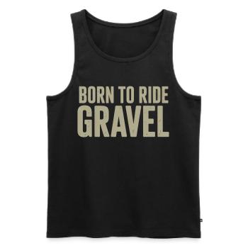 Born to Ride Gravel – Gravel Bike - Men's Premium Organic Tank Top - black - Front - Michal (187cm)