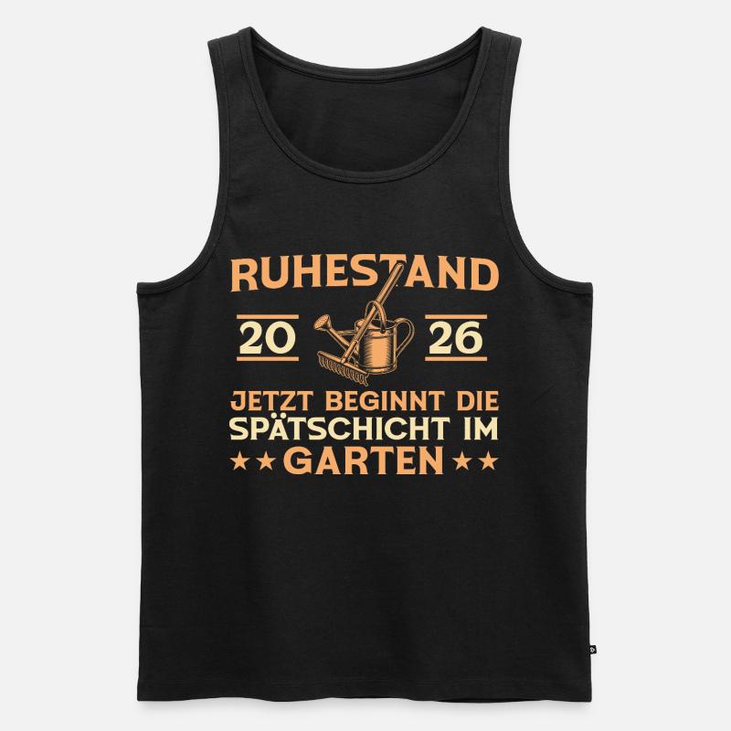 Gärtner Ruhestand 2026 Rente Garten Geschenk - Männer Premium Bio Tank Top - Schwarz