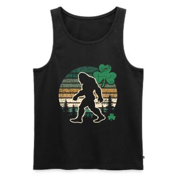 Big Foot la Saint-Patrick - Débardeur bio Premium Homme - noir - Devant - Michal (187cm)
