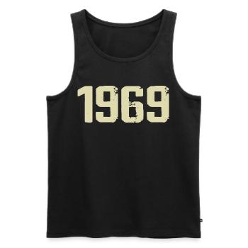Jubiläum 1969 - Männer Premium Bio Tank Top - Schwarz - Vorne - Michal (187cm)