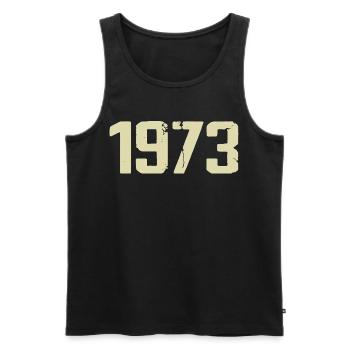 Jubilé 1973 - Débardeur bio Premium Homme - noir - Devant - Michal (187cm)