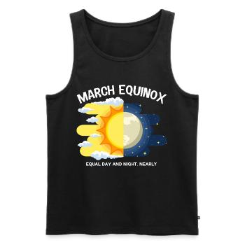 March Equinox Equal Day And Night Ostara - Men's Premium Organic Tank Top - black - Front - AI Model Male 178 light (178cm)