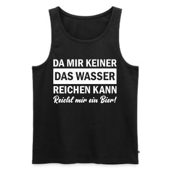 Since no one can give me water, beer is enough for me - Men's Premium Organic Tank Top - black - Front - Michal (187cm)