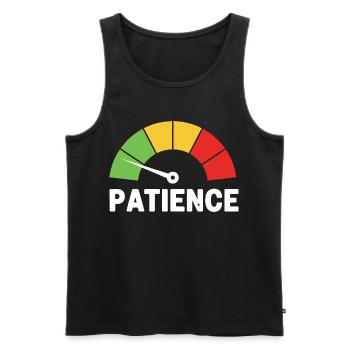 Compteur de vitesse à faible patience - Débardeur bio Premium Homme - noir - Devant - Michal (187cm)