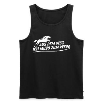 Out of the way, I have to go to the horse - Men's Premium Organic Tank Top - black - Front - AI Model Male 178 light (178cm)