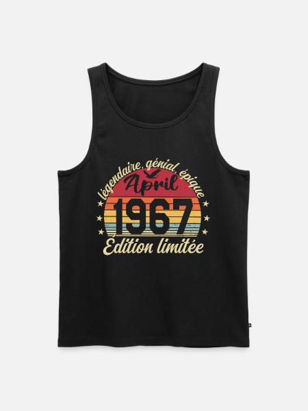 1967 April Birthday April 1967 - Men's Premium Organic Tank Top - black