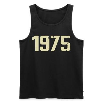 Jubilee 1975 - Men's Premium Organic Tank Top - black - Front - AI Model Male 178 light (178cm)