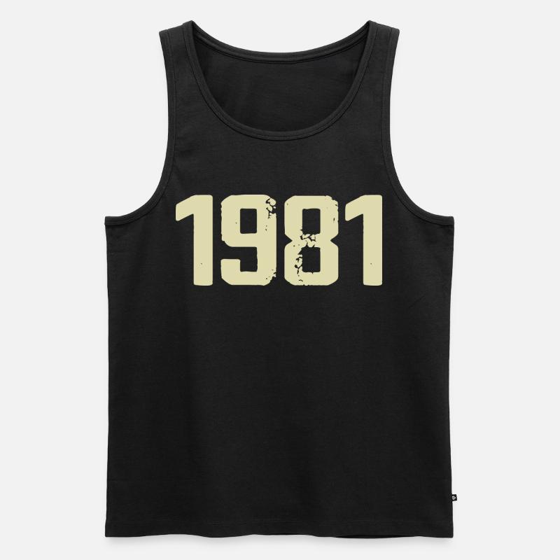 Jubiläum 1981 - Männer Premium Bio Tank Top - Schwarz