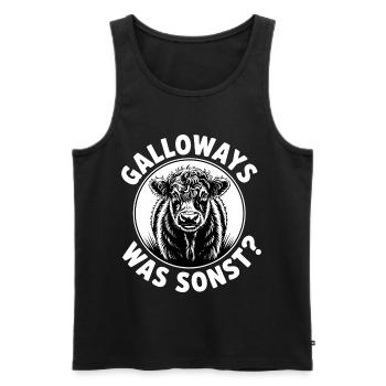 Graphique du cercle de vache de Galloway - Débardeur bio Premium Homme - noir - Devant - Michal (187cm)