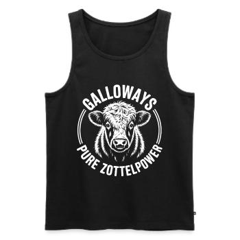 Galloway Beef Head - Men's Premium Organic Tank Top - black - Front - AI Model Male 178 light (178cm)