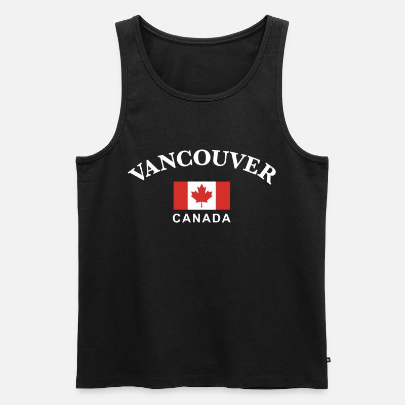 Vancouver, Kanada - MĂ€nner Premium Bio Tank Top - Schwarz