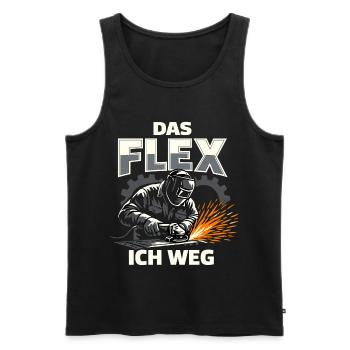 Welder Flex Grinder Funny Gift - Men's Premium Organic Tank Top - black - Front - AI Model Male 178 light (178cm)