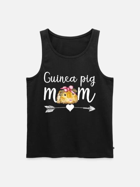 Meerschweinchen-Mama süßes Haustier-Liebhaber-Shirt - Männer Premium Bio Tank Top - Schwarz