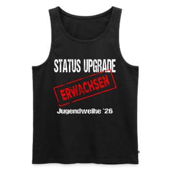 Jugendweihe - Jugendweihe 2026 - Men's Premium Organic Tank Top - black - Front - AI Model Male 178 light (178cm)