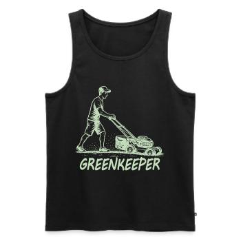 GREENKEEPER Leidenschaft Rasenpflege Garten - Männer Premium Bio Tank Top - Schwarz - Vorne - AI Model Male 178 light (178cm)