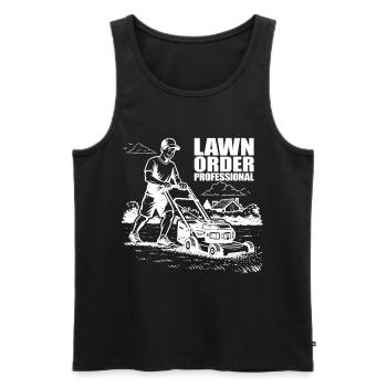 LAWN ORDER PROFESSIONAL Garden Lawn Care Professional - Men's Premium Organic Tank Top - black - Front - Michal (187cm)