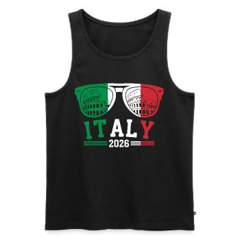 Italy 2026 Rome Colosseum Sunglasses - Men's Premium Organic Tank Top - black - Front - Michal (187cm)