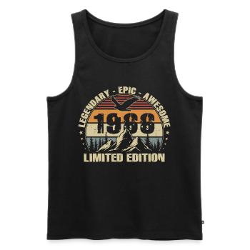 1966 Vintage Vintage Birthday Gift Retro - Men's Premium Organic Tank Top - black - Front - Michal (187cm)
