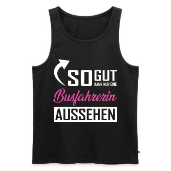 So gut kann nur eine Busfahrerin aussehen - Männer Premium Bio Tank Top - Schwarz - Vorne - AI Model Male 178 light (178cm)