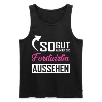 Only a forester can look so good - Men's Premium Organic Tank Top - black - Front - Michal (187cm)