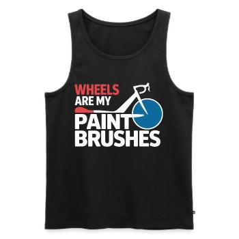 Professional Bicycle Acrobatics Performance Art  - Men's Premium Organic Tank Top - black - Front - AI Model Male 178 light (178cm)