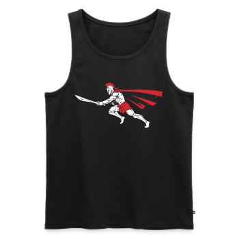 Spartan Attack Sword Mascot Spartan Dash - Men's Premium Organic Tank Top - black - Front - AI Model Male 178 light (178cm)