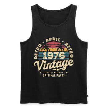 Avril 1976 – April 1976 - Männer Premium Bio Tank Top - Schwarz - Vorne - Michal (187cm)