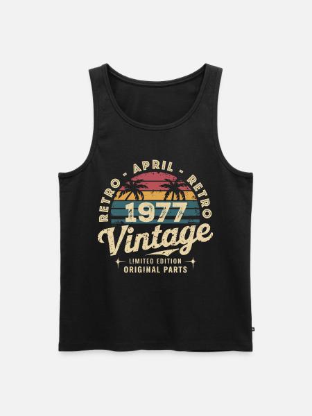 April 1977 - April 1977 - Men's Premium Organic Tank Top - black