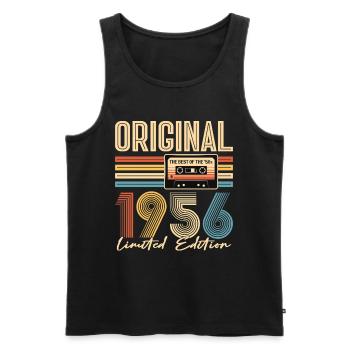 70th birthday, 70 years, original 1956 - Men's Premium Organic Tank Top - black - Front - Michal (187cm)