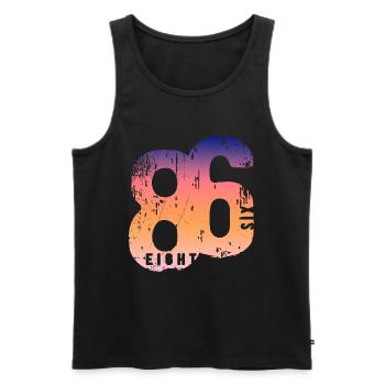 86 Eight Six 1986 - Männer Premium Bio Tank Top - Schwarz - Vorne - Michal (187cm)