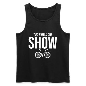 Professional Bicycle Acrobatics Performance Art  - Men's Premium Organic Tank Top - black - Front - AI Model Male 178 light (178cm)