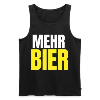 Mehr Bier Frühlingsfest 2026 – Lustiges Bier Fest - Männer Premium Bio Tank Top - Schwarz - Vorne - Michal (187cm)