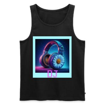 Disc jockey - Men's Premium Organic Tank Top - black - Front - Michal (187cm)