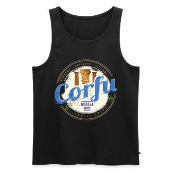 Korfu Ionische Inseln Griechenland Souvenir - Männer Premium Bio Tank Top - Schwarz - Vorne - AI Model Male 178 light (178cm)