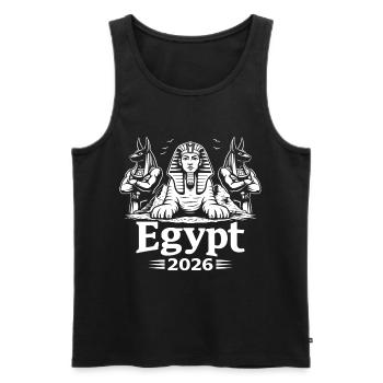 Sphinx Anubis Egypt 2026 Mysticism - Men's Premium Organic Tank Top - black - Front - Michal (187cm)