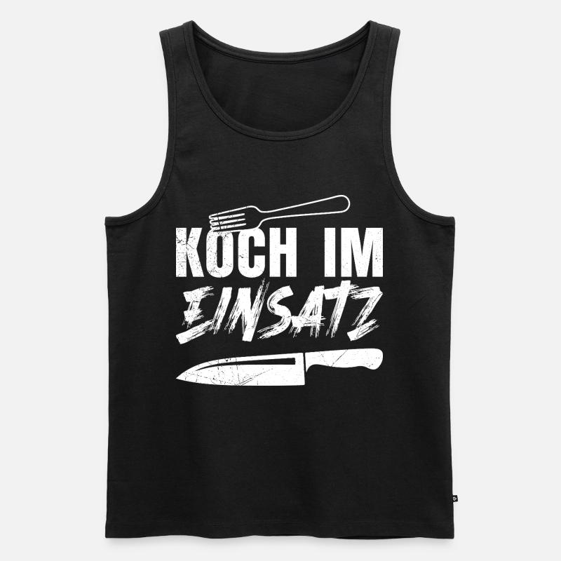 Küchenchef KOCH IM EINSATZ Lustiges - Männer Premium Bio Tank Top - Schwarz