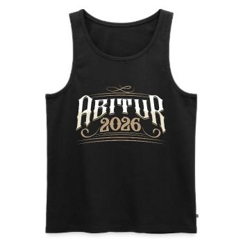 Abitur 2026 - Männer Premium Bio Tank Top - Schwarz - Vorne - AI Model Male 178 light (178cm)