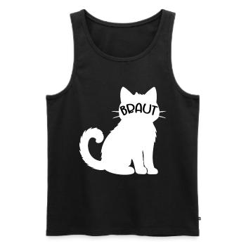 Hochzeit Katzen Braut - Männer Premium Bio Tank Top - Schwarz - Vorne - AI Model Male 178 light (178cm)