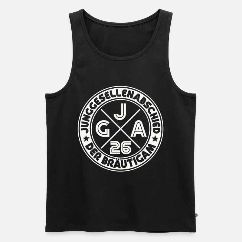 Der Bräutigam JGA 2026 Junggesellenabschied - Männer Premium Bio Tank Top - Schwarz