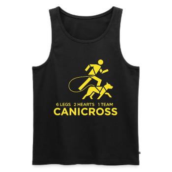 Canicross Laufen mit Hund - Männer Premium Bio Tank Top - Schwarz - Vorne - AI Model Male 178 light (178cm)