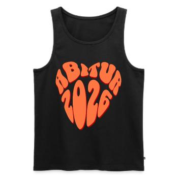 Abitur 2026 Heart - Men's Premium Organic Tank Top - black - Front - AI Model Male 178 light (178cm)