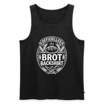 Offizielles Brot Backshirt - Männer Premium Bio Tank Top - Schwarz - Vorne - Michal (187cm)