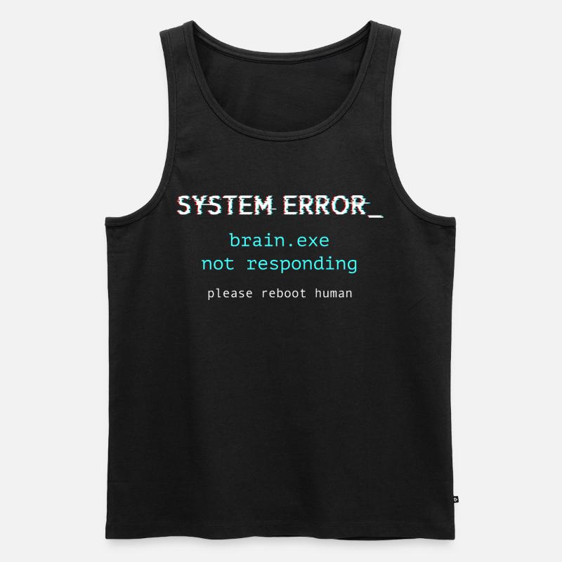 Erreur système - brain.exe ne répond pas - Débardeur bio Premium Homme - noir